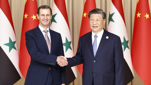 　　9月22日下午，国家主席习近平在杭州西湖国宾馆会见来华出席第19届亚洲运动会开幕式的叙利亚总统巴沙尔。