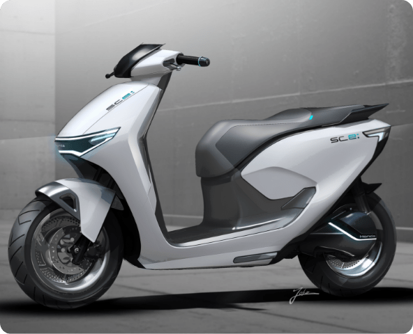 可换电池的SC e概念电单车同样是全球首发。