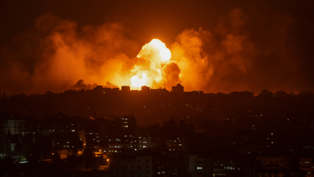 图为以色列8日空袭加沙走廊。