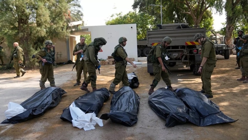 以色列社区卡法阿扎200名平民遭哈马斯分子屠杀。 美联社