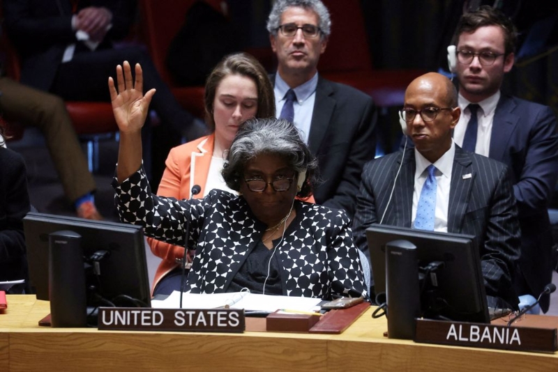 联合国安全理事会今天表决巴西提案人道援助在加沙的巴勒斯坦人，12票赞成、2票弃权，美国反对，提案遭否决。路透社