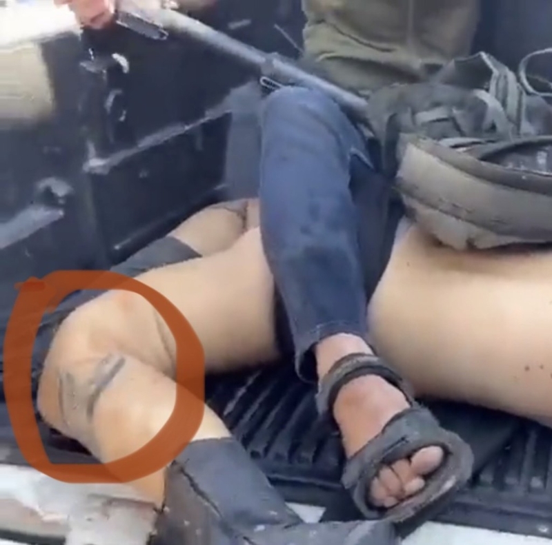 卢克家人凭其脚部纹身，认出她遭哈马斯分子掳走。 IG