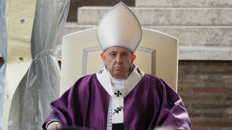 教宗方济各（Pope Francis）就巴以冲突表态。 美联社