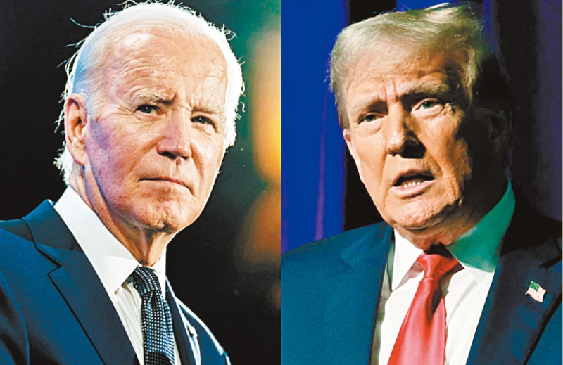 明年大选将是拜登与特朗普之间的二度对决，根据以往纪录，特朗普要胜出难度颇高。 法新社