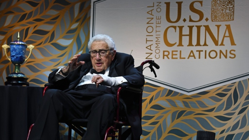 中国外交部形容基辛格是中美关系的开拓者及建设者。（新华社）