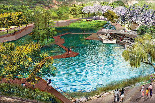 安达臣道石矿场用地的规划包括兴建防洪人工湖。