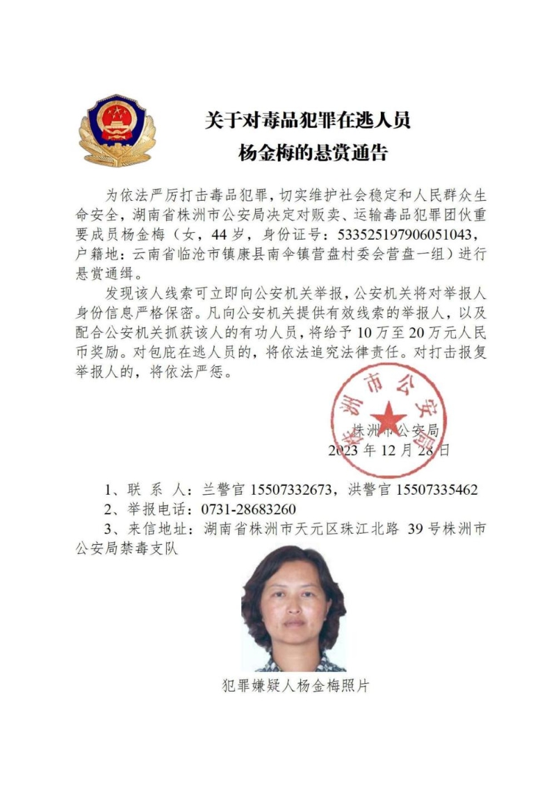 公安部悬红通辑10名藏匿缅北的中国毒贩4。
