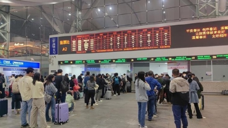 深圳北站部分北行列车停运。