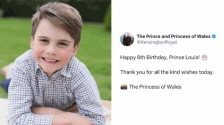 英国路易王子6岁了！肯辛顿宫发布凯特操刀生日照“无修图”
