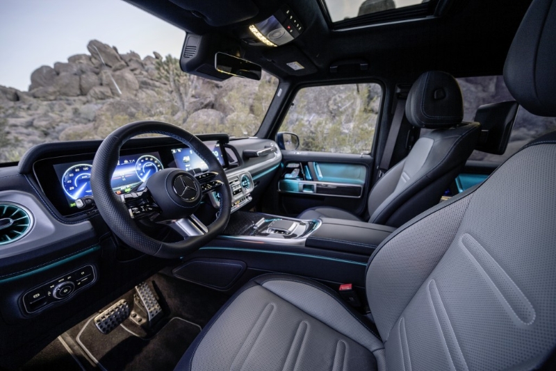 全新Mercedes-Benz EQ580电动车车厢新配搭包括双连12.3吋屏幕Off-road Cockpit接口显示