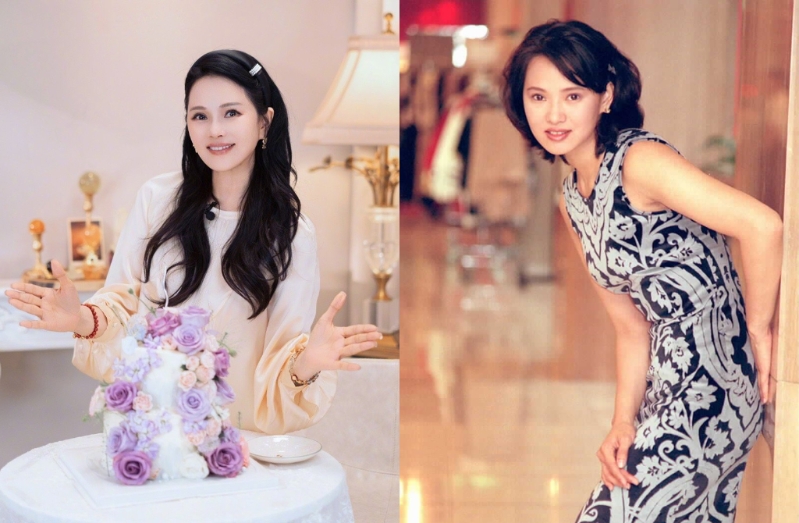 伊能静同框秦昊庆生很幸福，57岁冻龄模样网吓傻。（图／微博 伊能静、中时资料照）