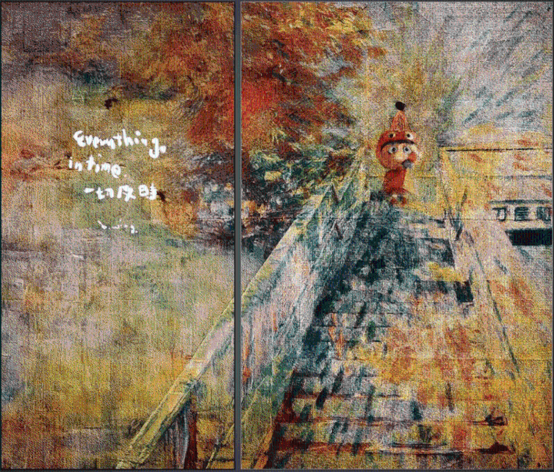 她将于今年7月书展上，推出一系列盲盒及画册《Everything, in time》（一切，及时）。