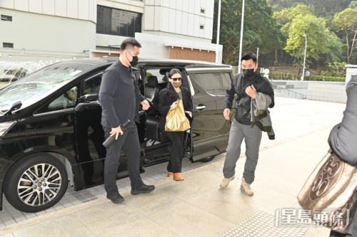 张栢芝今早9时15分到达高等法院