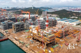 中国首个海上碳封存示范工程设备在深圳建造完工
