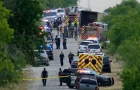 得州重型货柜卡车，惊现46具偷渡客尸体