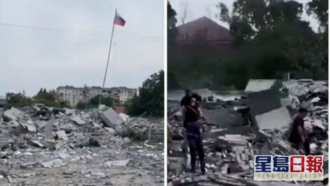盧甘斯克政府總部疑被烏軍炸毀，州長僅稱事件屬「意外」。網上圖片