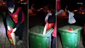 黑龙江居民私送大米鸡蛋，防疫人员没收倒进垃圾桶惹议