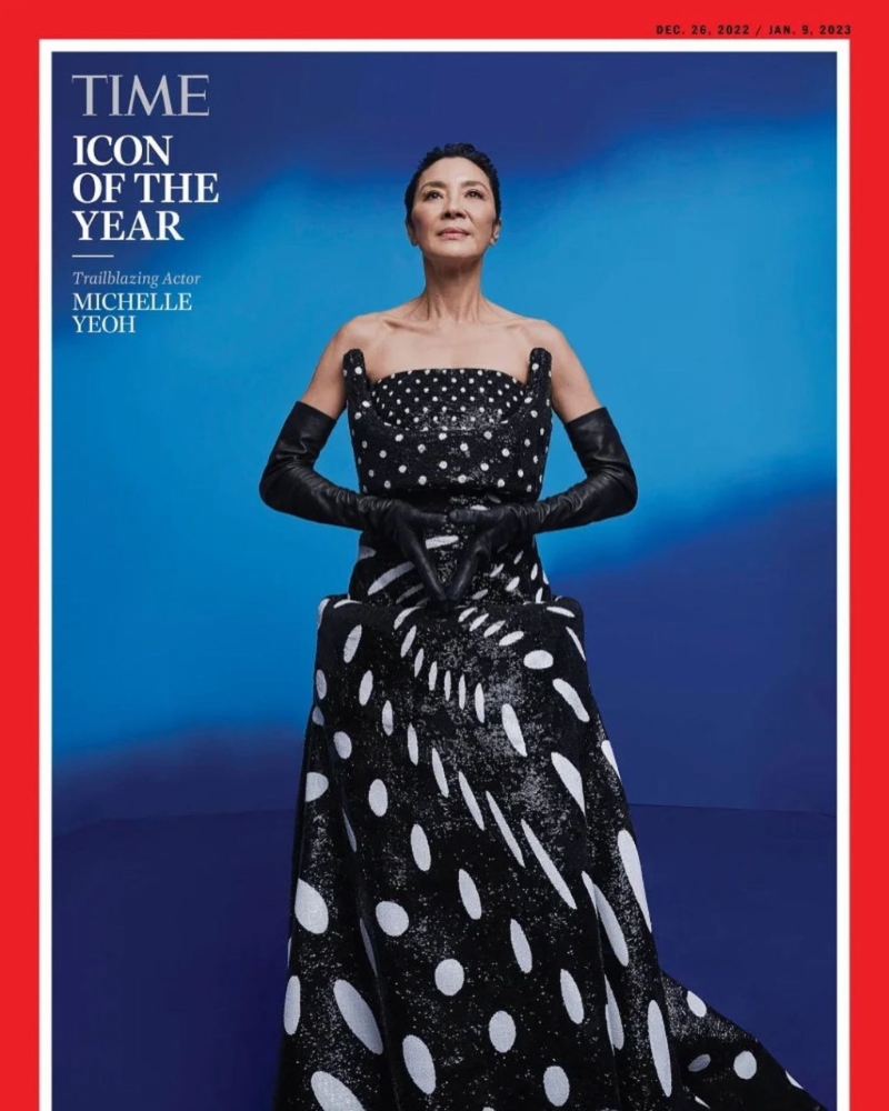 Michelle还获《时代》（TIME）杂志选为2022年度指标人物。