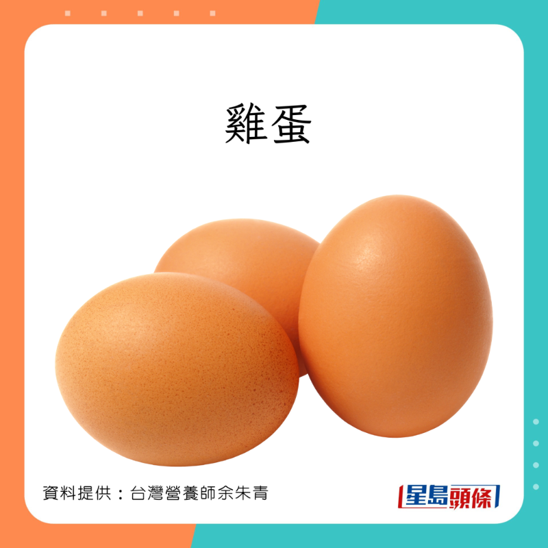 营养师余朱青讲解不同蛋的营养价值。