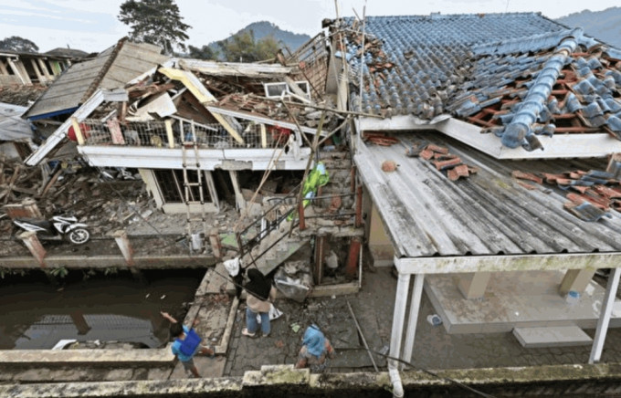 2022年11月21日，印尼西爪哇省曾發生5.6級地震。資料圖片
