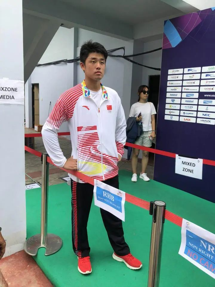 2018年雅加达亚运会，吴易昺现场亮相。
