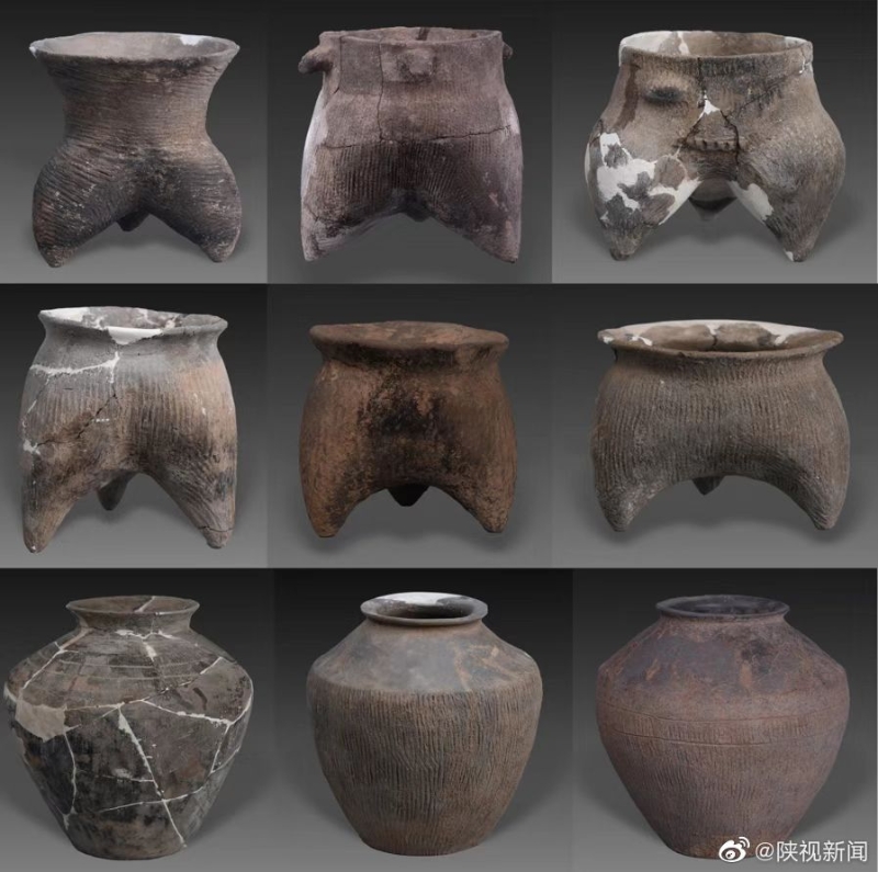 陕西旬邑西头遗址出土大量文物。