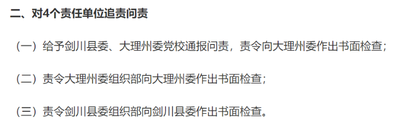 對4個責任單位追責問責