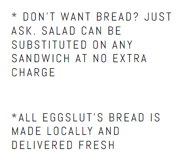 美國Eggslut餐牌——SANDWICHES