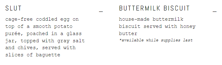 美國Eggslut餐牌——SPECIALTIES