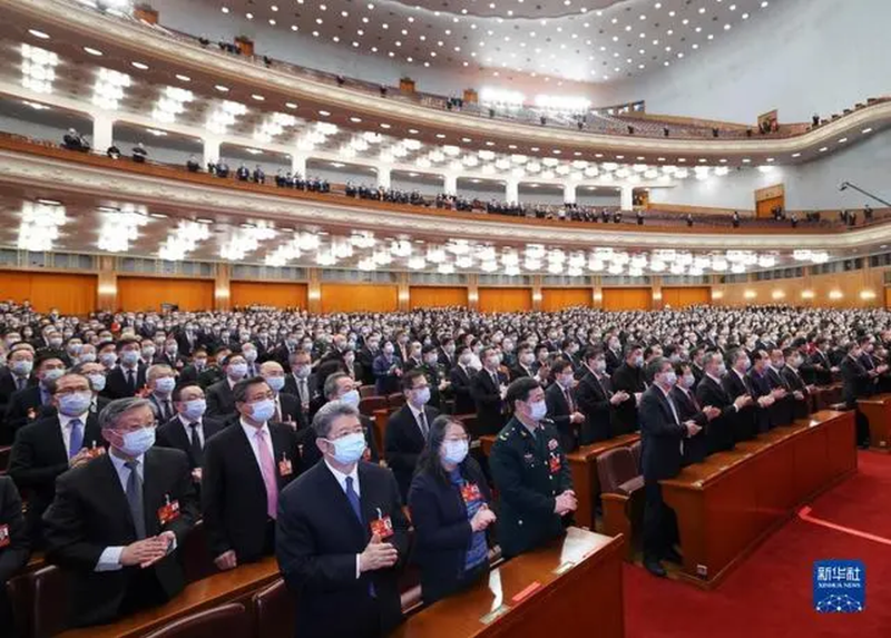 3月10日，全國政協十四屆一次會議在北京人民大會堂舉行第三次全體會議。新華社