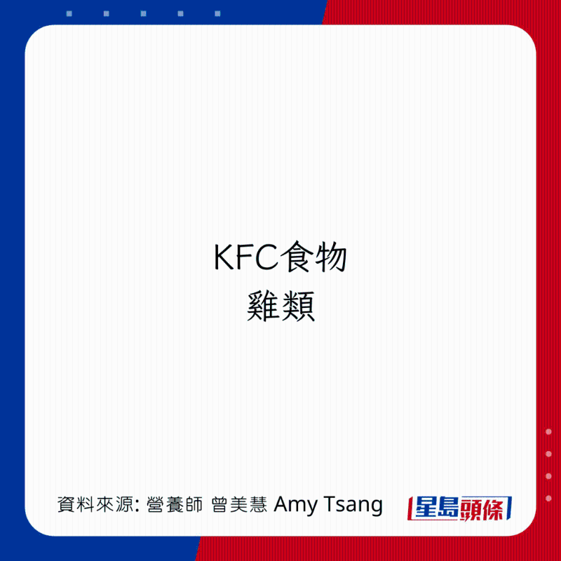 KFC食物(鸡类)