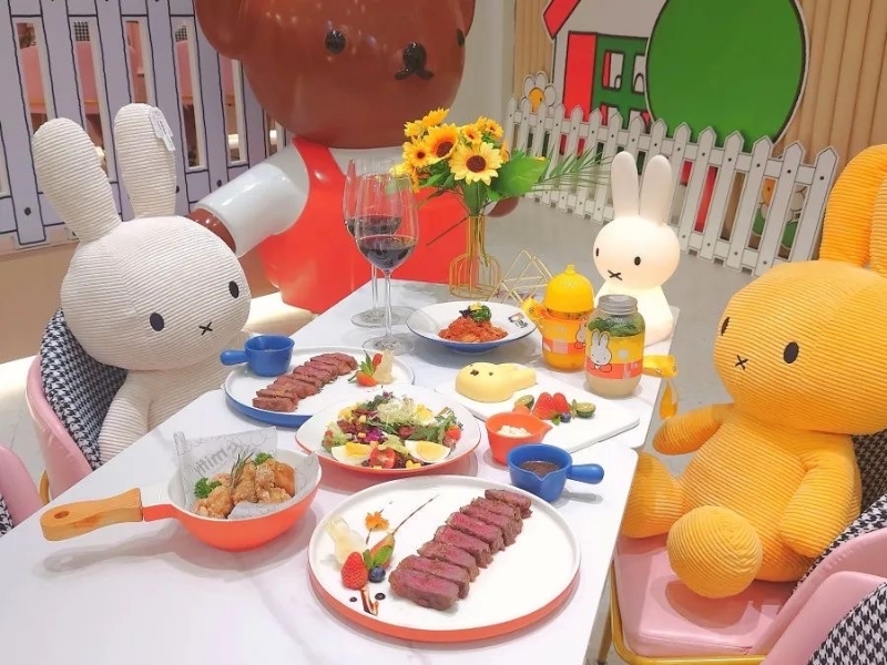 米菲廚房店內劃分美食及派對等不同區域,配搭Miffy裝飾,可愛萌爆。