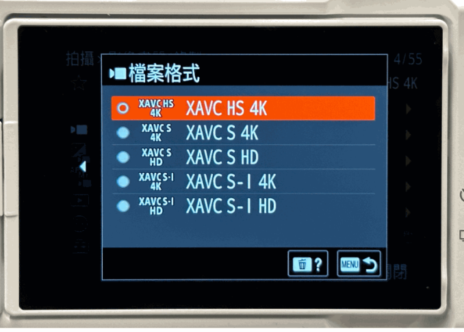 發售初期ZV-E1只支援4K 60p拍片，但稍後可經軟件更新，升級至4K 120p。