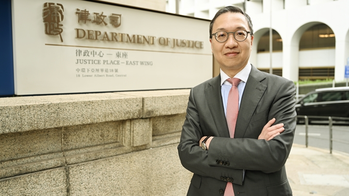 律政司司長林定國指要平衡國安與香港普通法優勢。資料圖片
