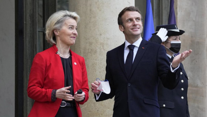 馬克龍邀馮德萊恩一同訪華。美聯社