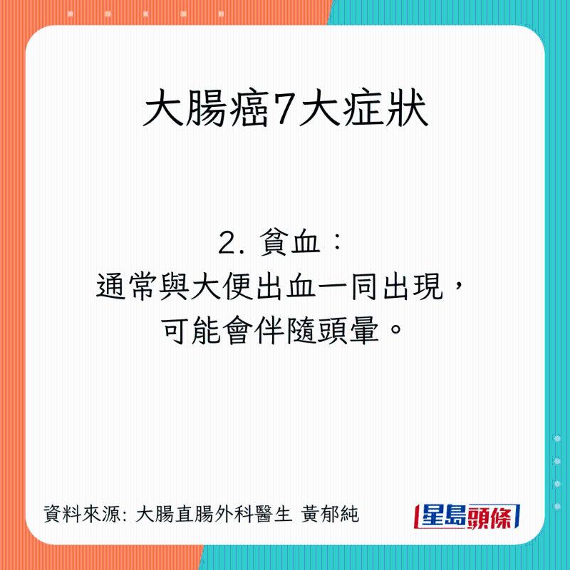 大肠癌7大症状