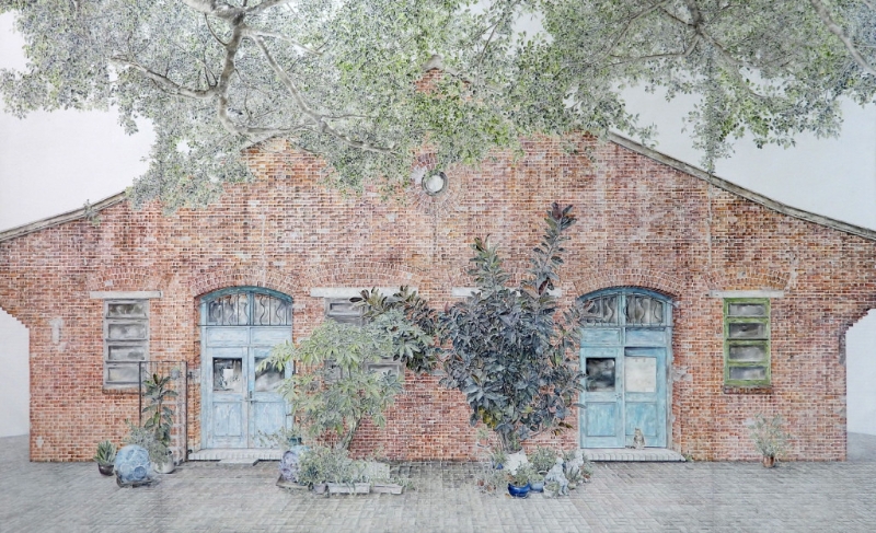 風漸的最新作品《下晝》，花了約一年時間繪畫。