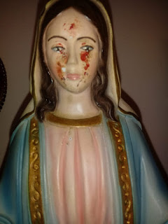 圣母像流血泪传圣旨