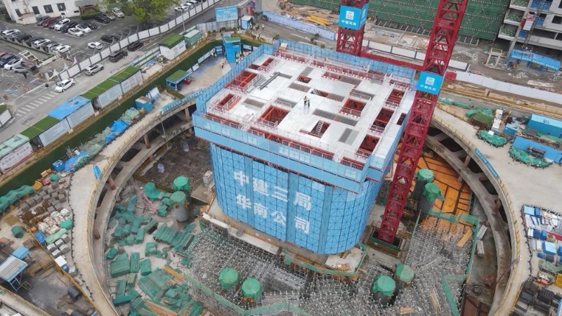 华富村项目采用了第四代空中造楼机2.0版