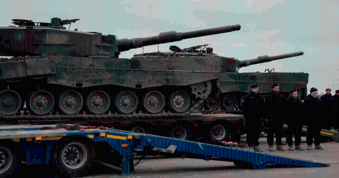 一批豹2主战坦克，上月下旬由波兰送抵乌克兰