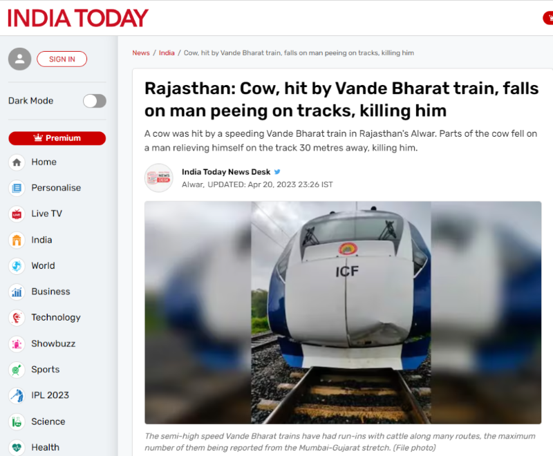 图片截取自“今日印度”新闻网 图片截取自“今日印度”新闻网