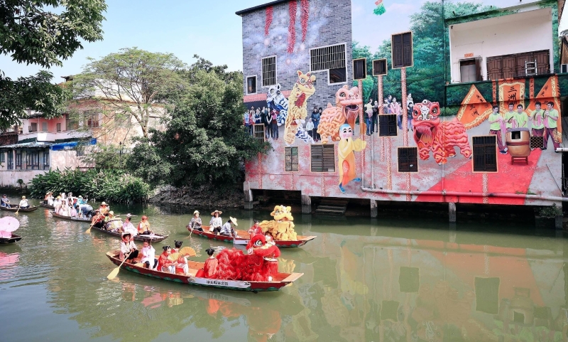 ▲水上巡游途经的景点经过活化后焕然一新