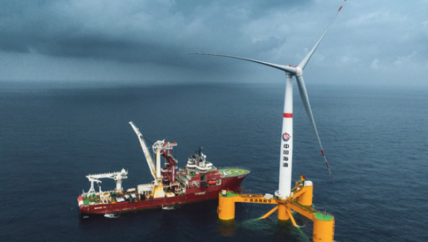 中国首座深远海浮式风电平台“海油观澜号”成功并网投产