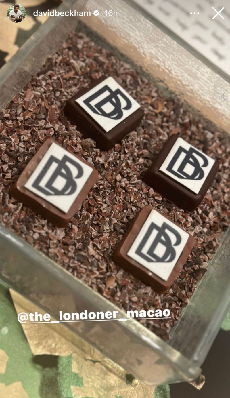 贝克汉姆分享在澳门尝到的美食。 贝克汉姆分享在澳门尝到的美食。