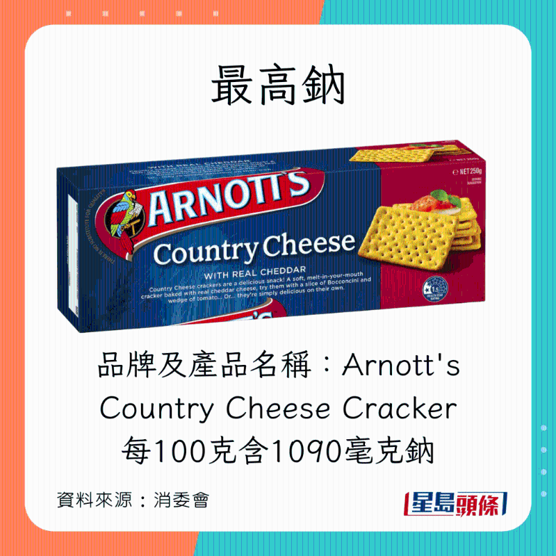 Arnott's Country Cheese Cracker