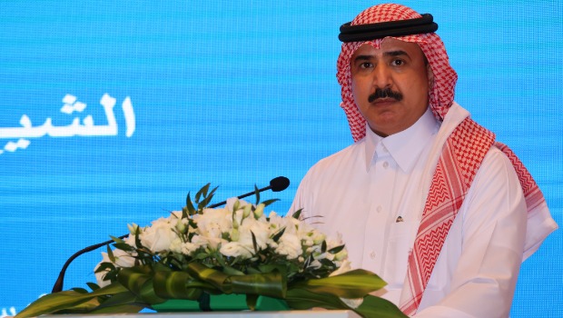 沙中商务理事会主席穆罕默德•艾尔•阿吉兰在中国－阿拉伯国家博览会推介会上致辞。