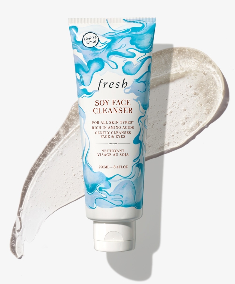 Fresh大豆卸妆洁面乳HK$420富含氨基酸羟脯氨酸的大豆蛋白,另含有青瓜萃取、芦荟啫喱和琉璃苣籽油,纾缓及滋养肌肤。 Fresh大豆卸妆洁面乳HK$420富含氨基酸羟脯氨酸的大豆蛋白,另含有青瓜萃取、芦荟啫喱和琉璃苣籽油,纾缓及滋养肌肤。