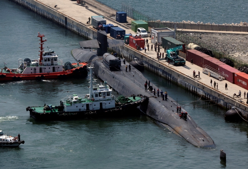 美军巡航导弹核潜艇时隔五年多再访韩国。