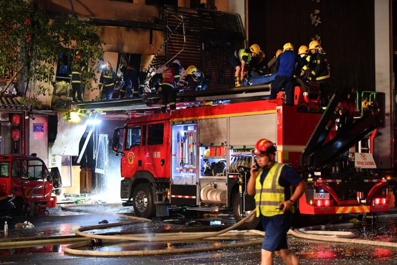 宁夏烧烤店爆炸事故 31人死亡 7人受伤 当局成立调查小组。新华社图片