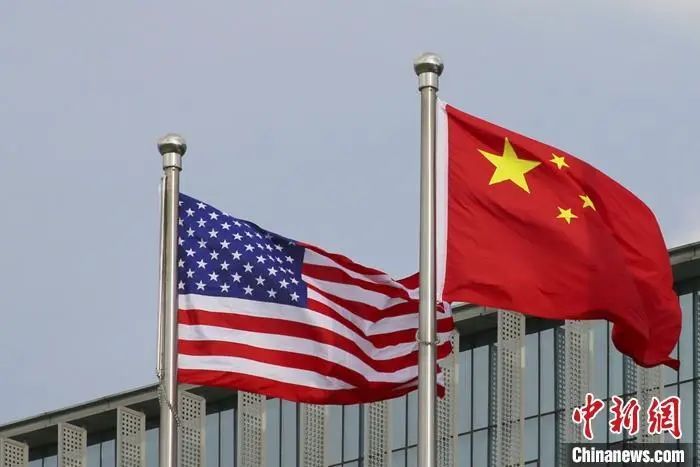 中国国旗和美国国旗